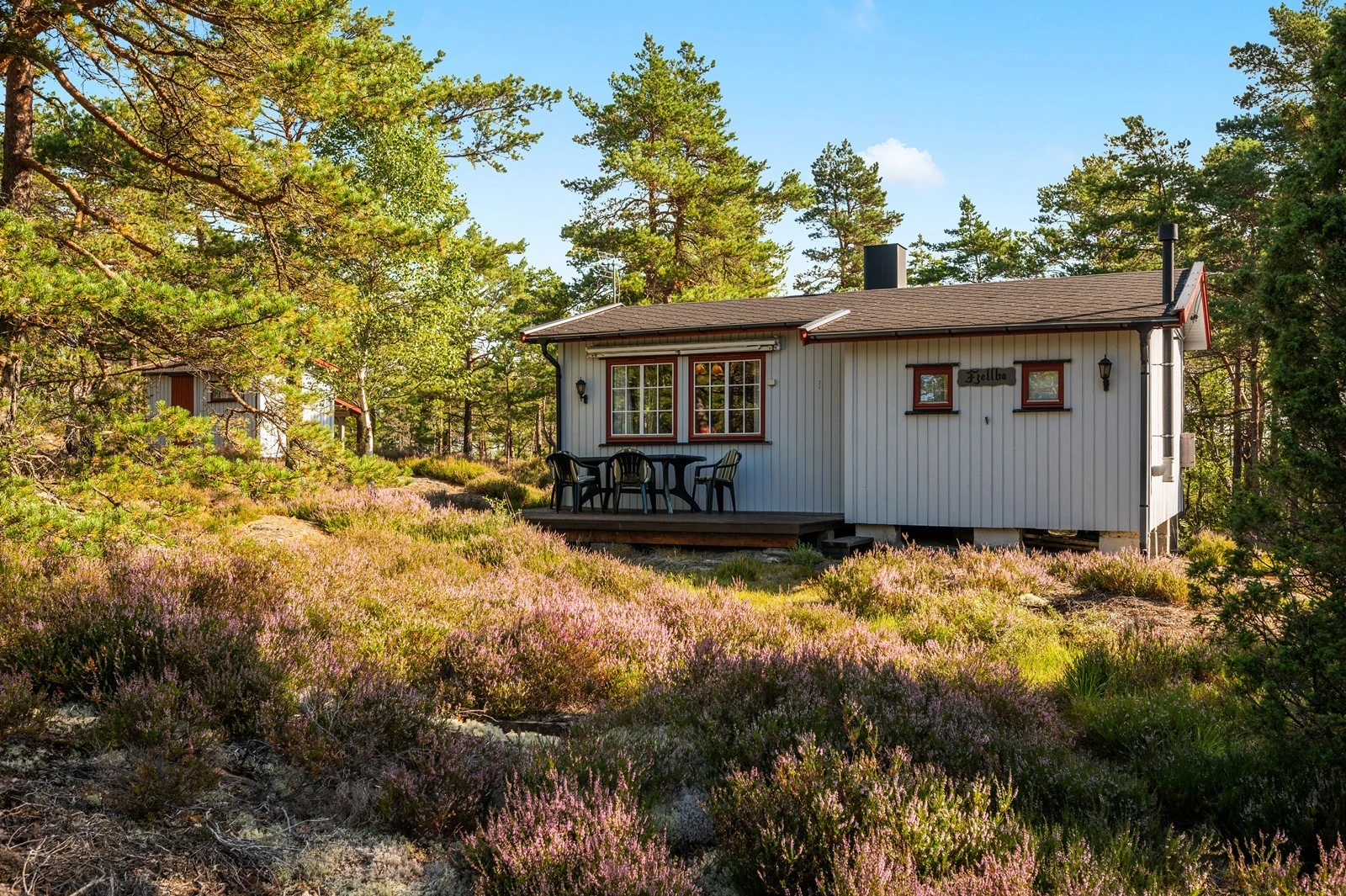 Gray sectional sofa with black coffee table and blue rug
